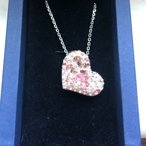 Swarovski pink heart necklace | NEVER WORN